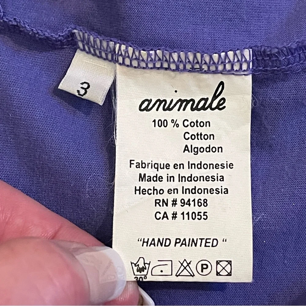 Hand Painted Animale by Jacques Ruc Crop Top - Picture 9 of 10